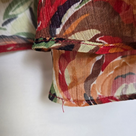 Coldwater Creek Floral Ruffle Layered Skirt, Lined, Size PM - Picture 8 of 15